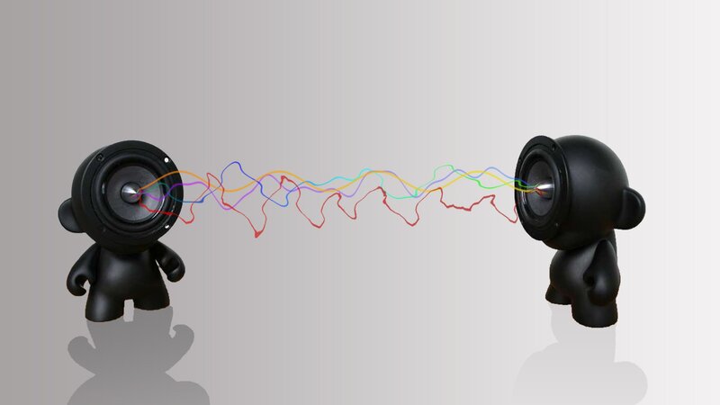 Two Speaker Figures