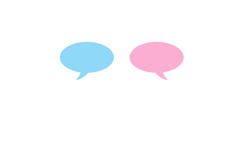 two speech bubbles