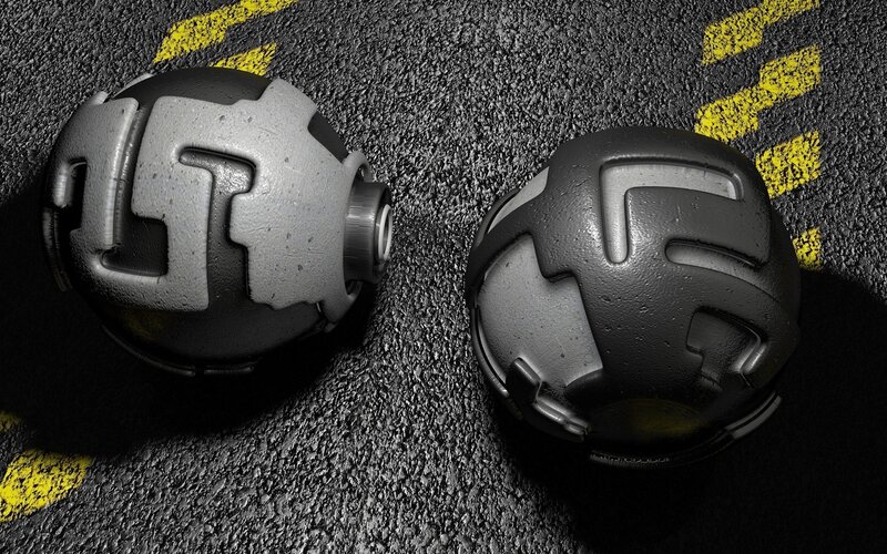 Two Spherical Robots — Black