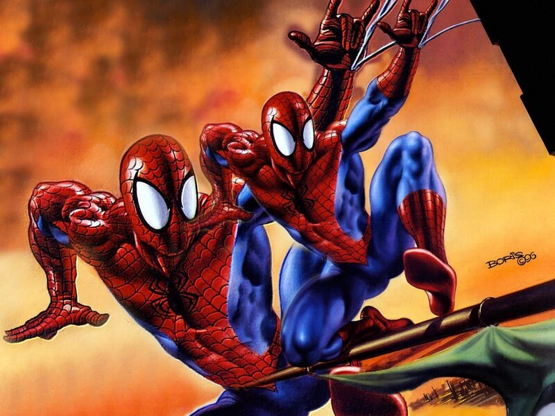 Two Spider-men in Action