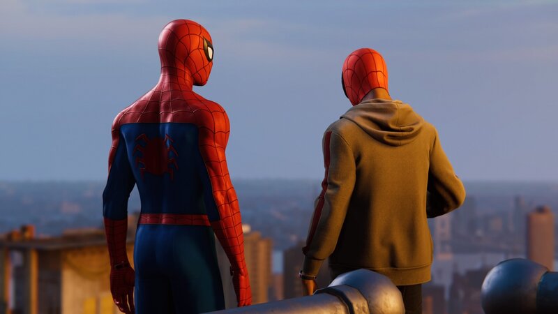 Two Spider-men on Rooftop