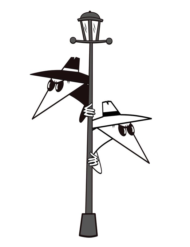 Two Spies on a Lamp Post