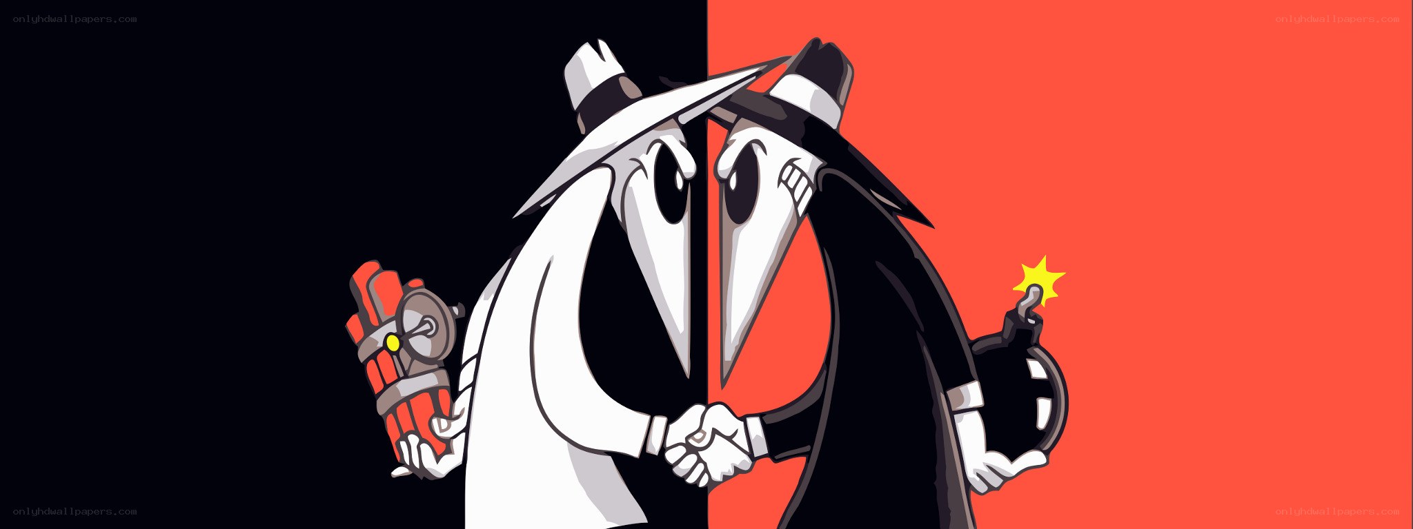 Two spies shaking hands