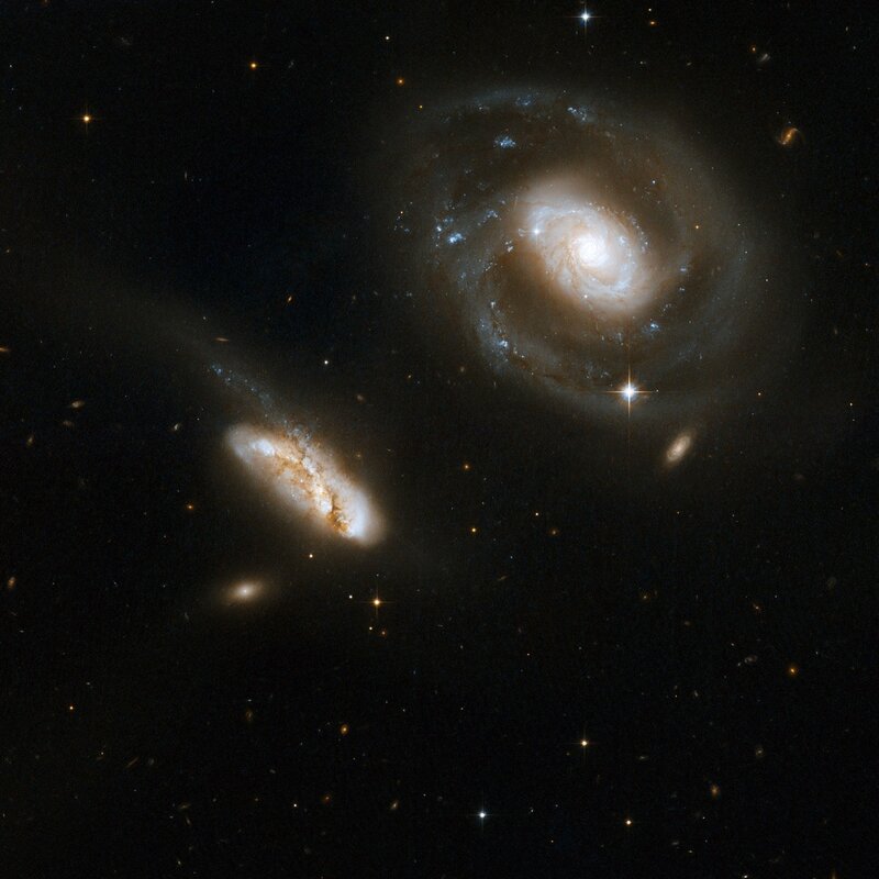 Two Spiral Galaxies — Black, Cosmic, Night, Photograph, Stars, Space, Galaxy