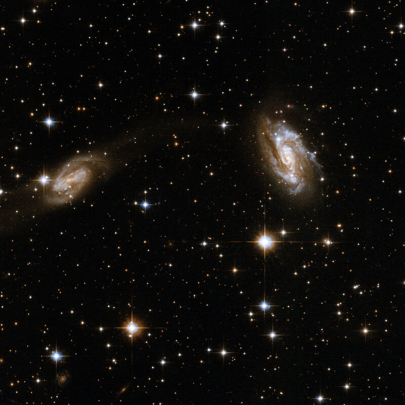 Two Spiral Galaxies — Black, Cosmic, Night, Photograph, Stars, Space, White