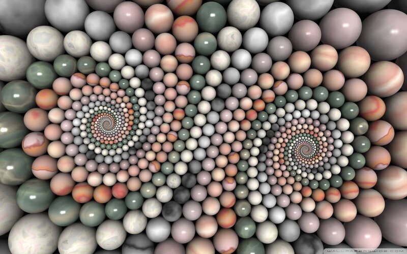 Two Spirals of Spheres