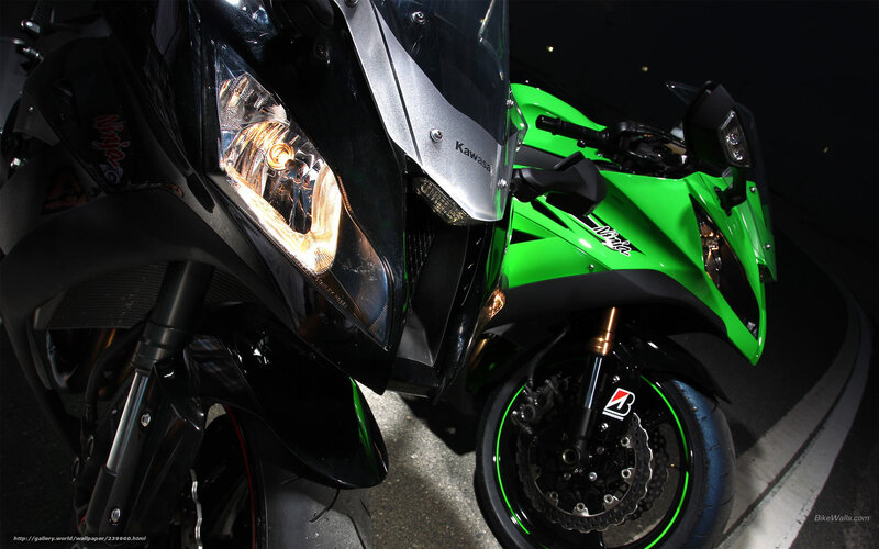 Two Sport Motorcycles — Black, Dramatic