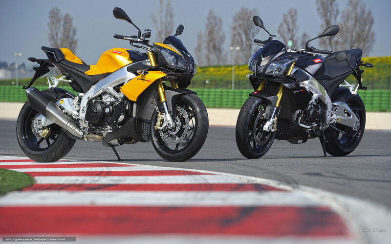 Two sport motorcycles on a racetrack