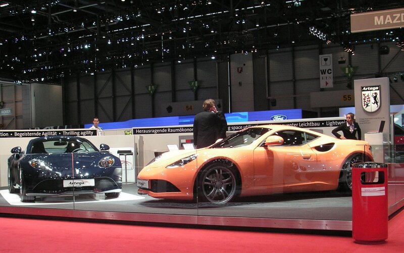 Two Sports Cars on Display