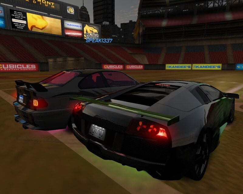 Two Sports Cars on Track — Black, Competitive