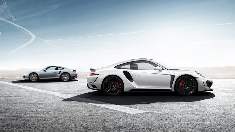 Two Sports Cars on Track — White