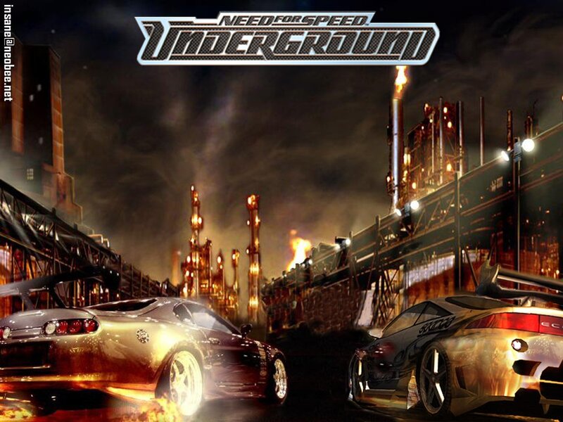 Two Sports Cars Racing — Black, Dramatic