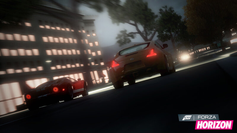 Two Sports Cars Racing — Black