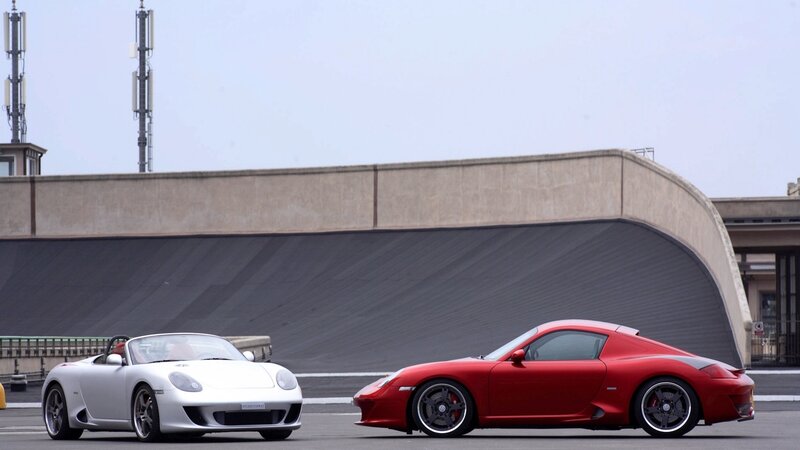 Two Sports Cars — Red, Neutral