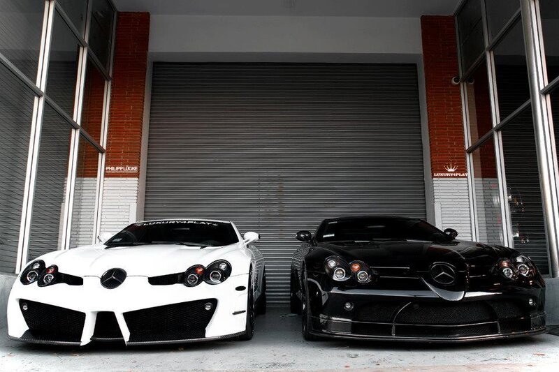 Two Sports Cars — White