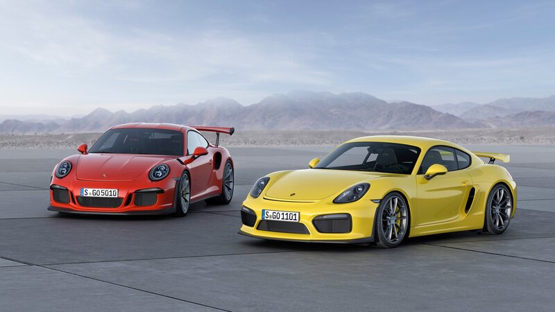 Two Sports Cars — Yellow, Dramatic, Afternoon