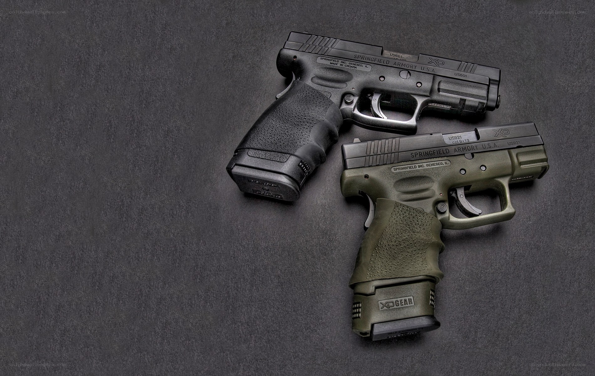 Two Springfield Armory pistols