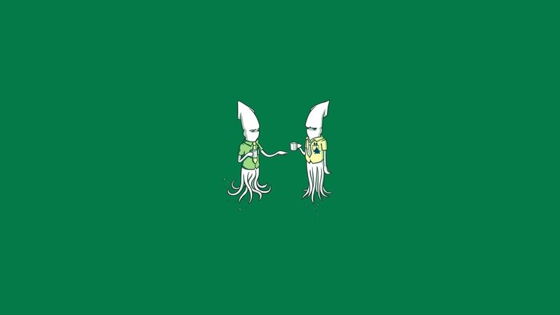 Two Squid-like Characters