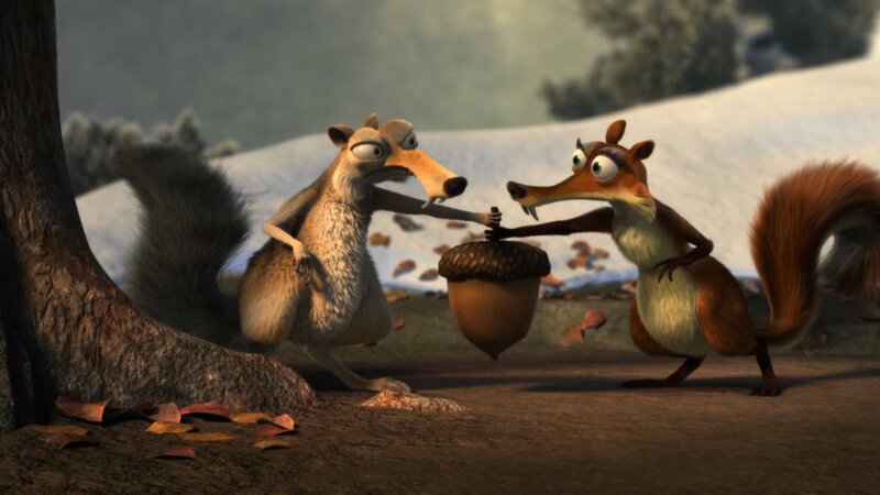 Two Squirrels Fighting — Brown