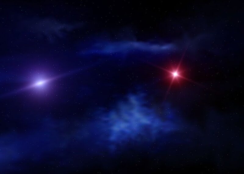 Two Stars in Space