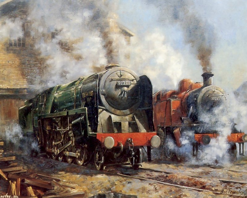 Two Steam Trains
