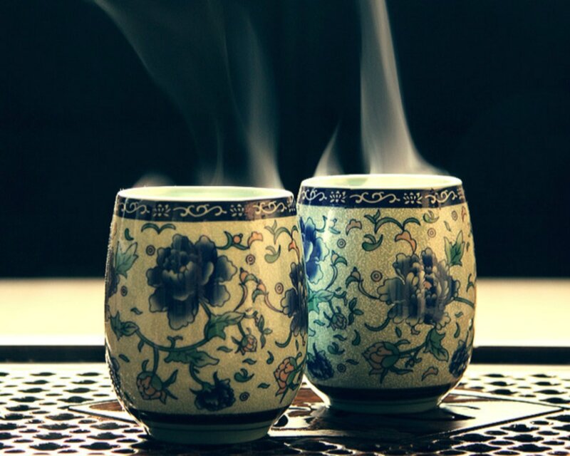 Two Steaming Teacups