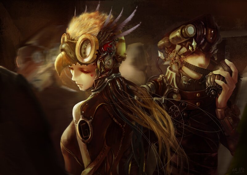 Two Steampunk Characters