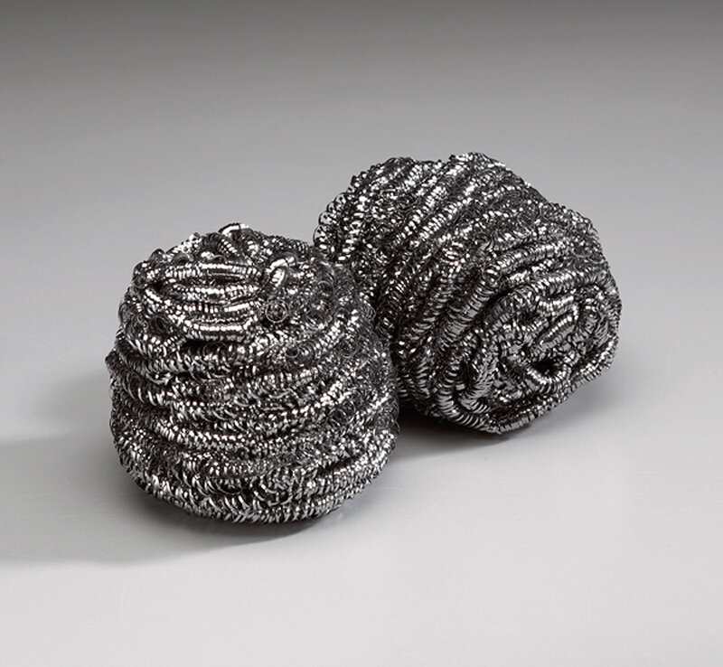 two steel wool pads