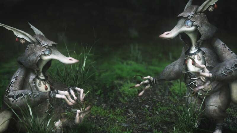 Two Stitched Creatures