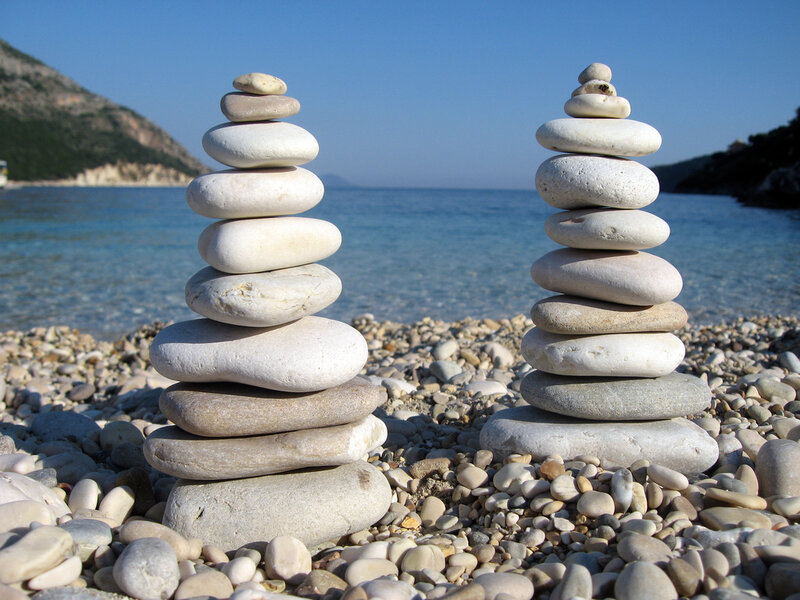 Two Stone Cairns