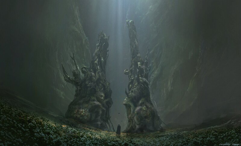 Two Stone Statues
