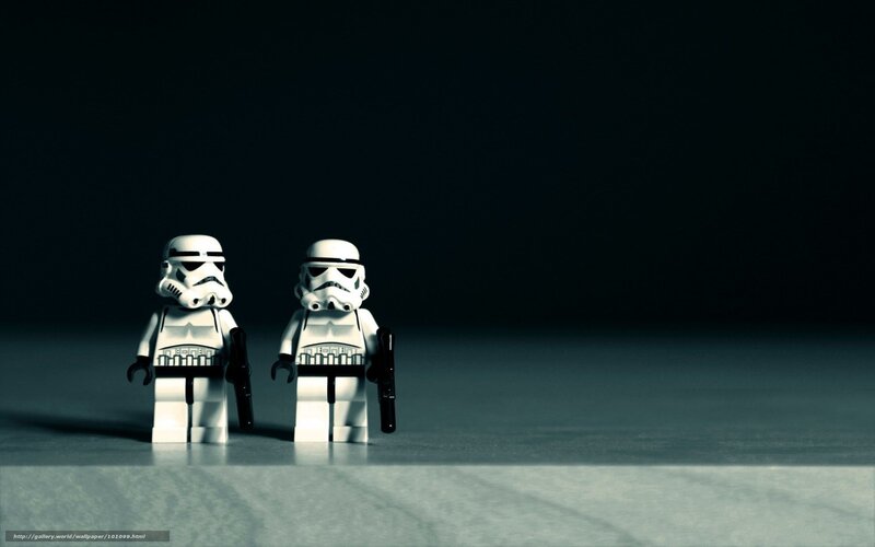 Two stormtrooper minifigures