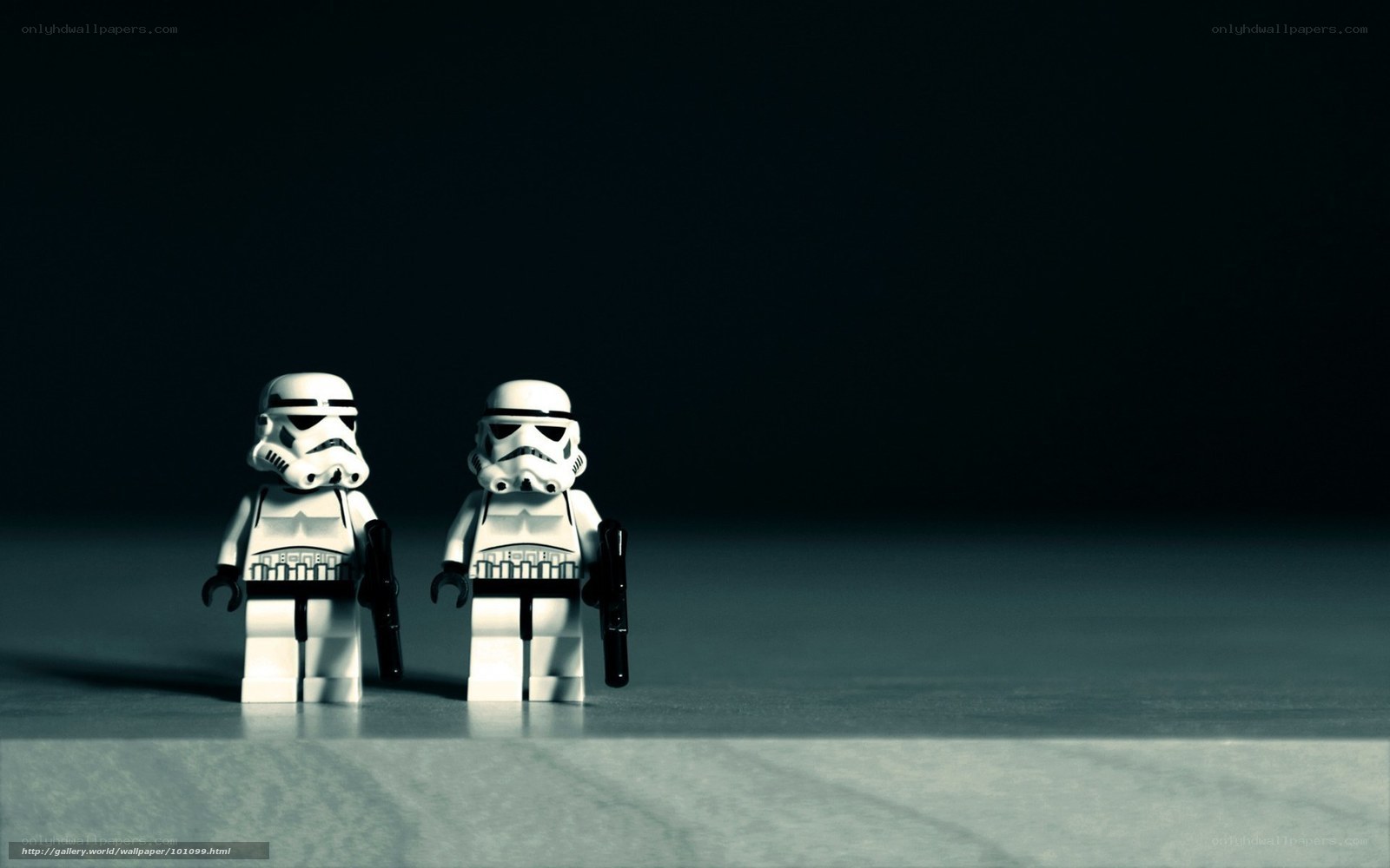 Two stormtrooper minifigures