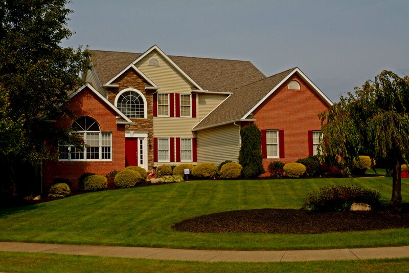 Two-story Brick House — Green