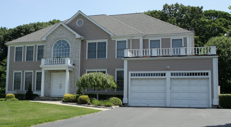 Two-story house with garage