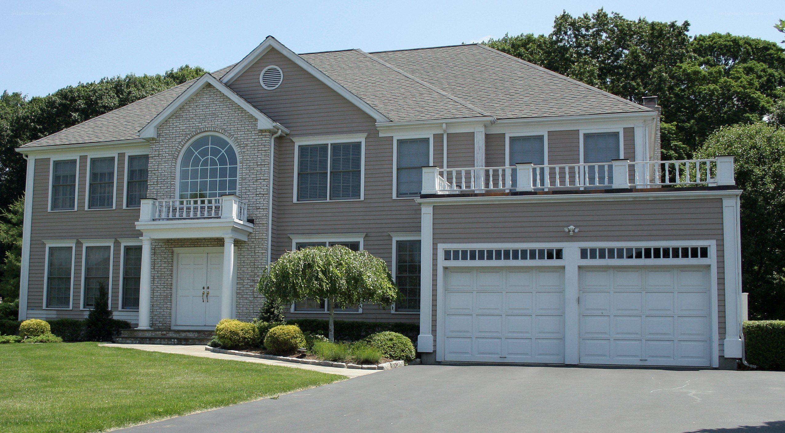 Two-story house with garage