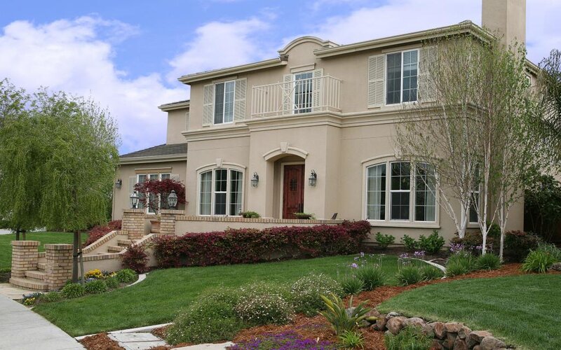 Two-story House with Garden