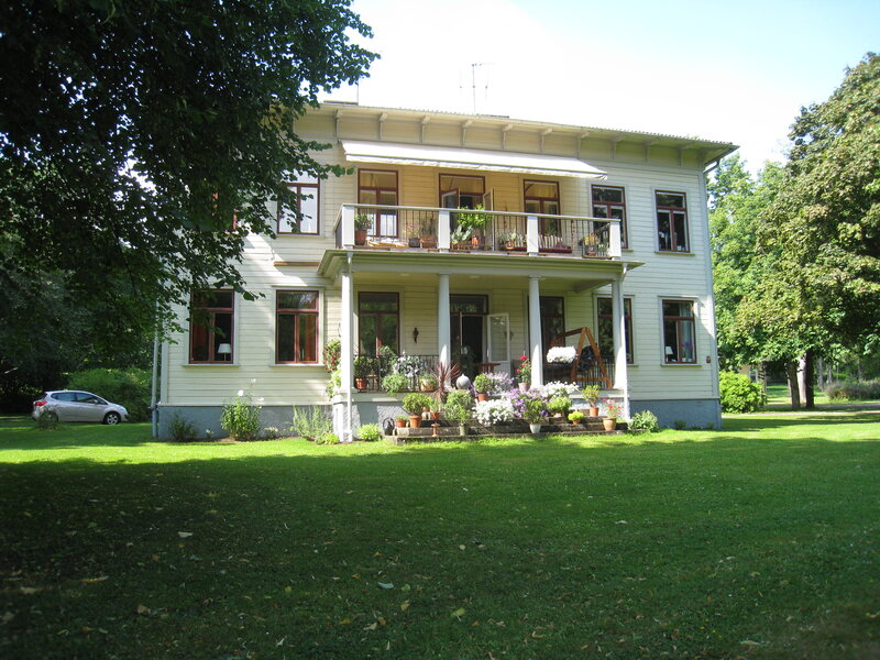 Two-story House with Porch — Green