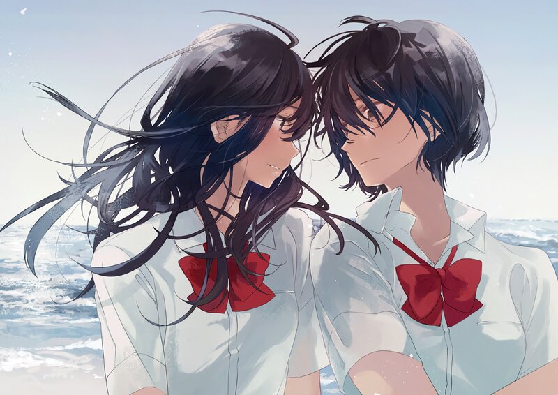 Two Students at Beach