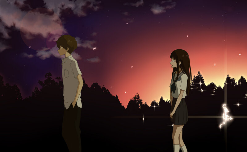 Two Students at Dusk