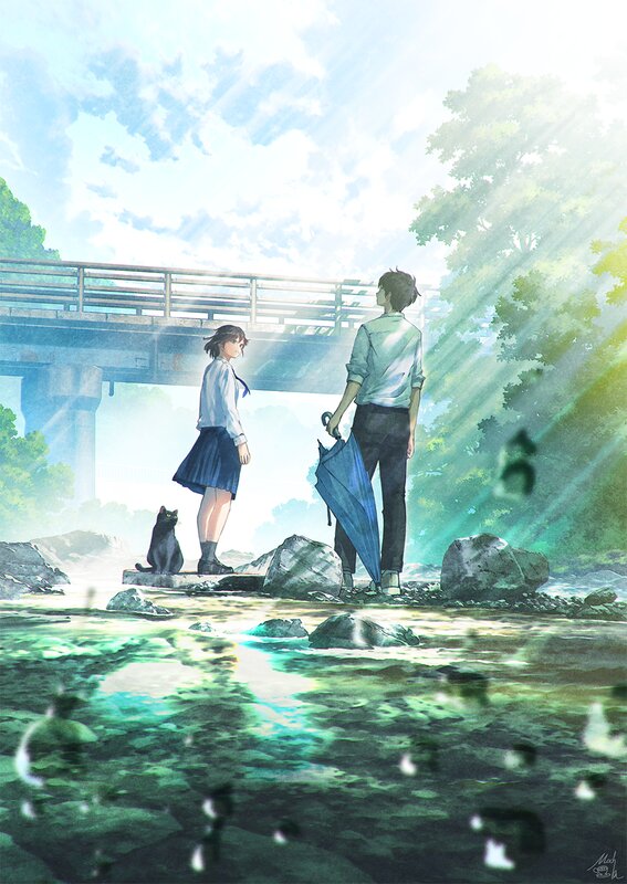 Two Students by River