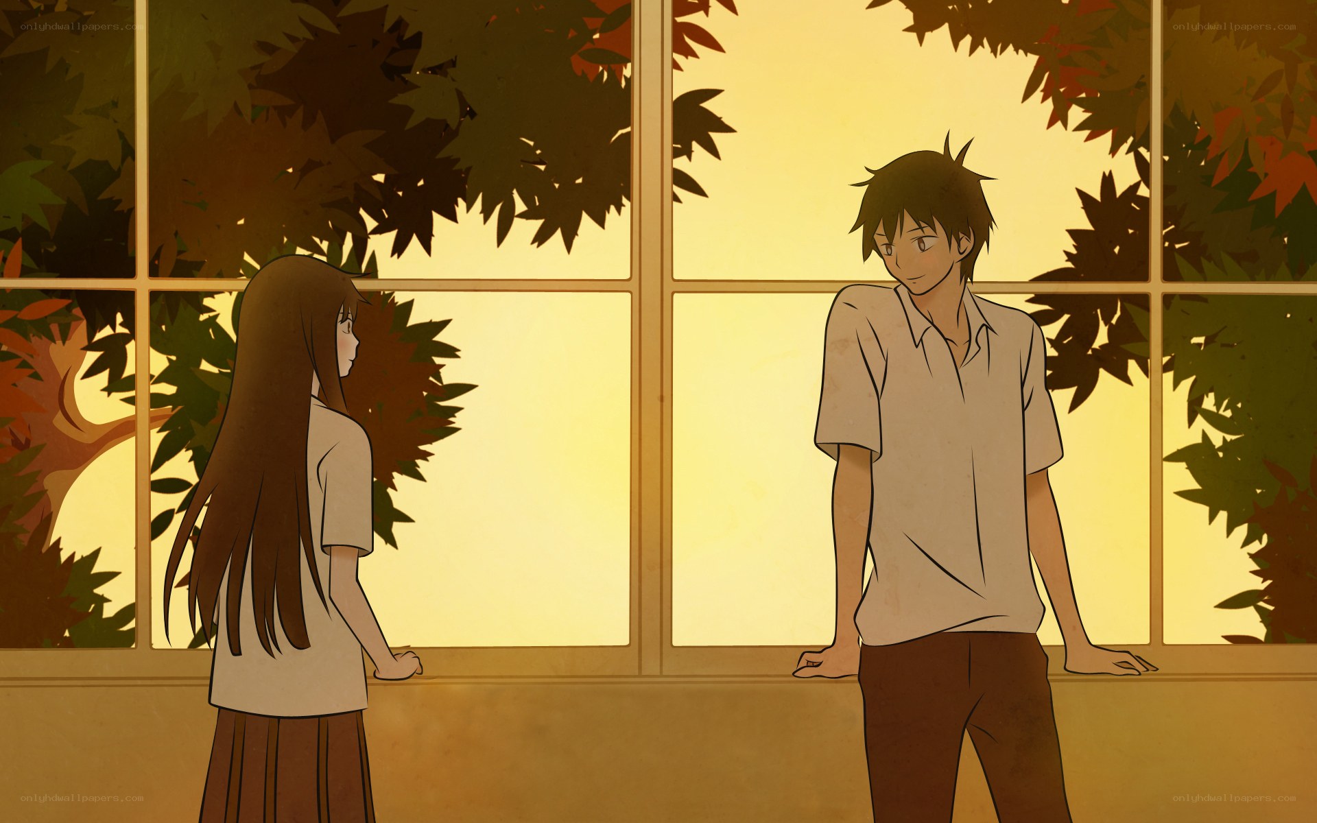 two students by the window