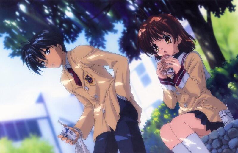 Two Students Eating — Brown