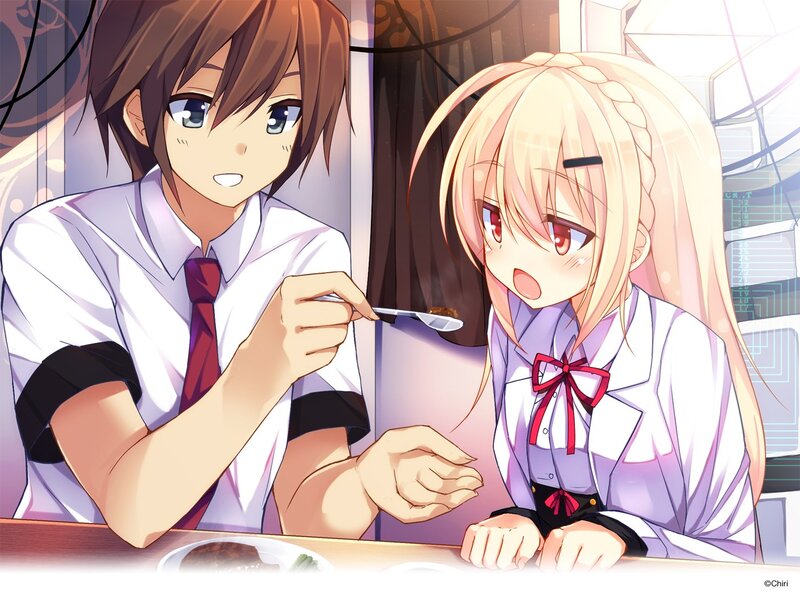 Two Students Eating — White