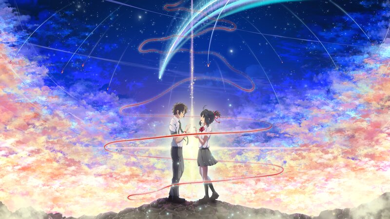 Two Students Holding Hands — Blue, Romantic