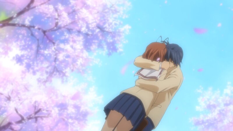 Two Students Hugging — Blue, Serene