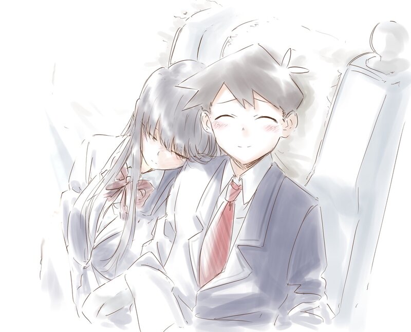 Two Students Hugging — White