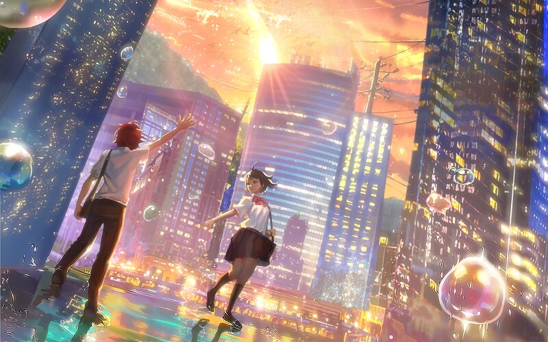 Two Students in City