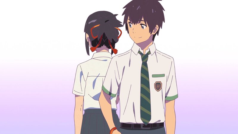 Two Students in Uniform — White