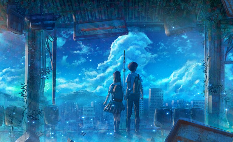 Two Students Looking Out